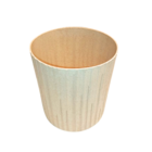 Vaso de Planta Médio em Madeira|Plástico 19,8x17,6cm Sustentável Marfim Tronco Evo Design